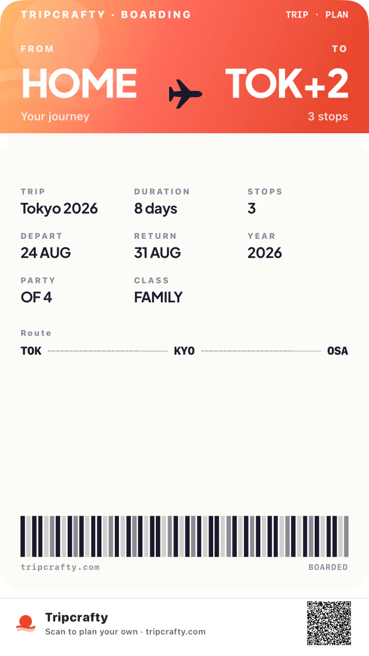 Boarding share card exported by Tripcrafty